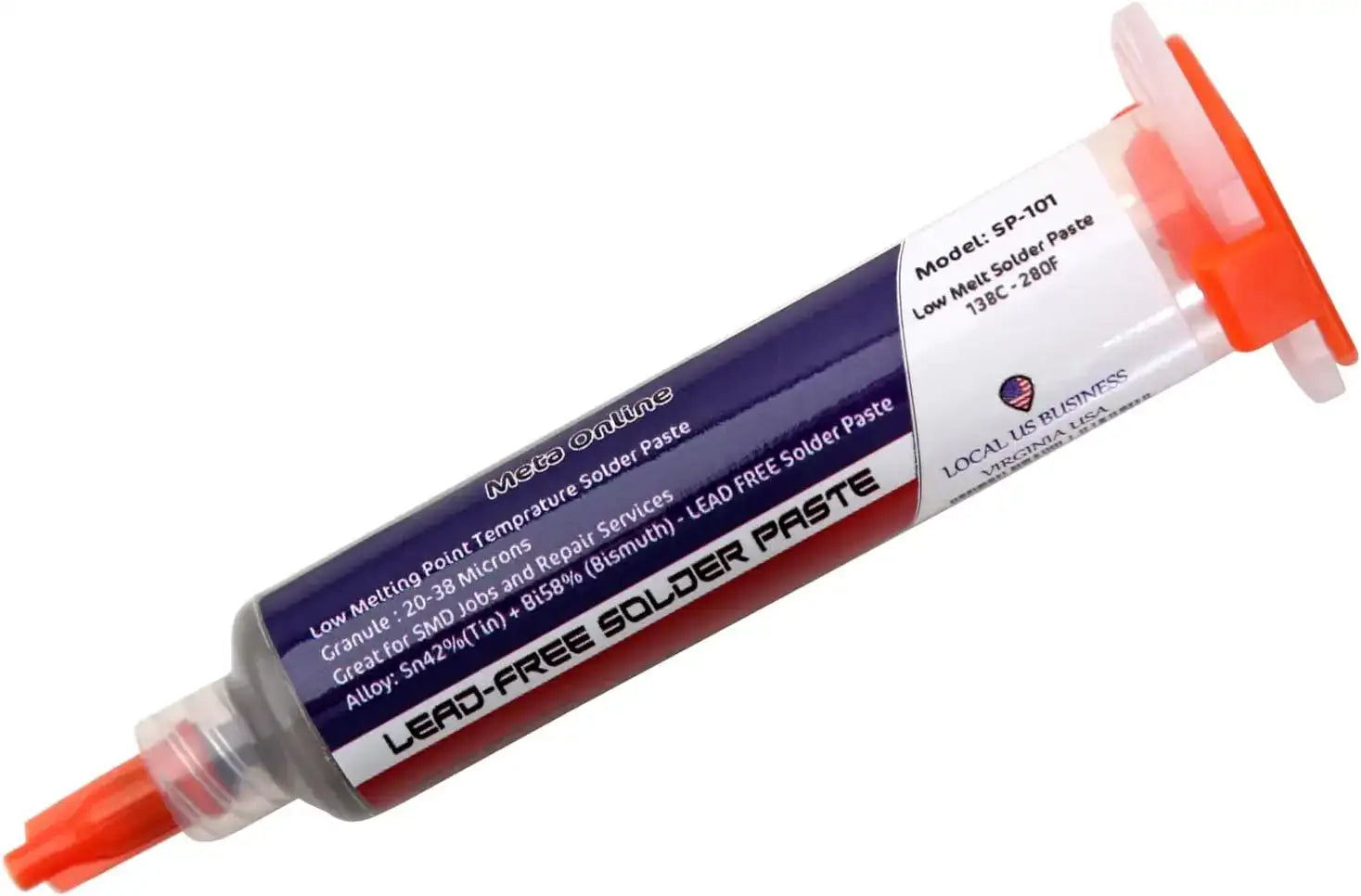 Lead-Free Low Melt 38g BGA Solder Paste (Sn42/Bi58) - 138°C Melting Point (Meta Online)