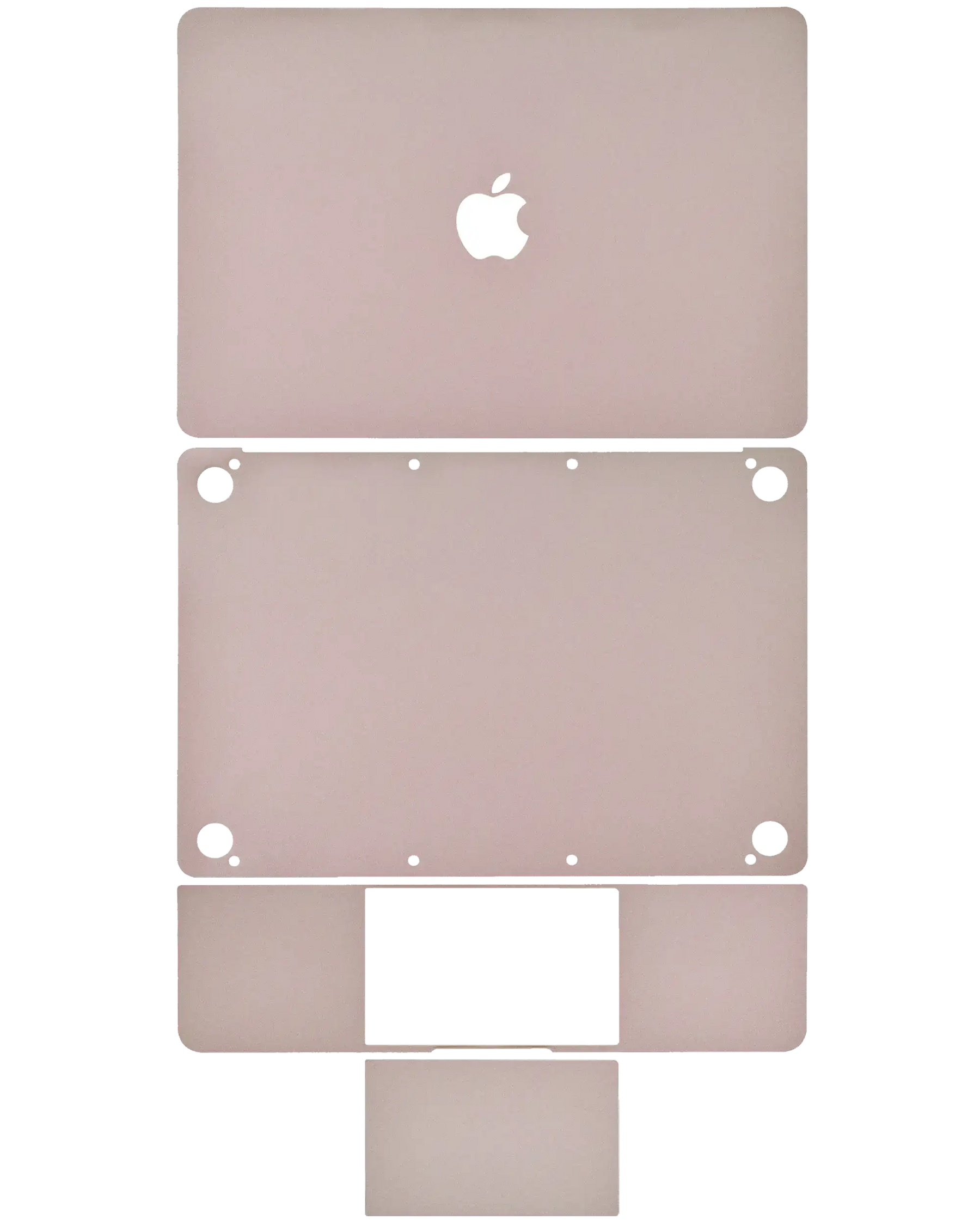 4in1 (Top, Bottom, Keyboard, Trackpad) Skin Compatible For MacBook Retina 12"(A1534 / Early 2015 / Early 2016 / Mid 2017) (Rose Gold)