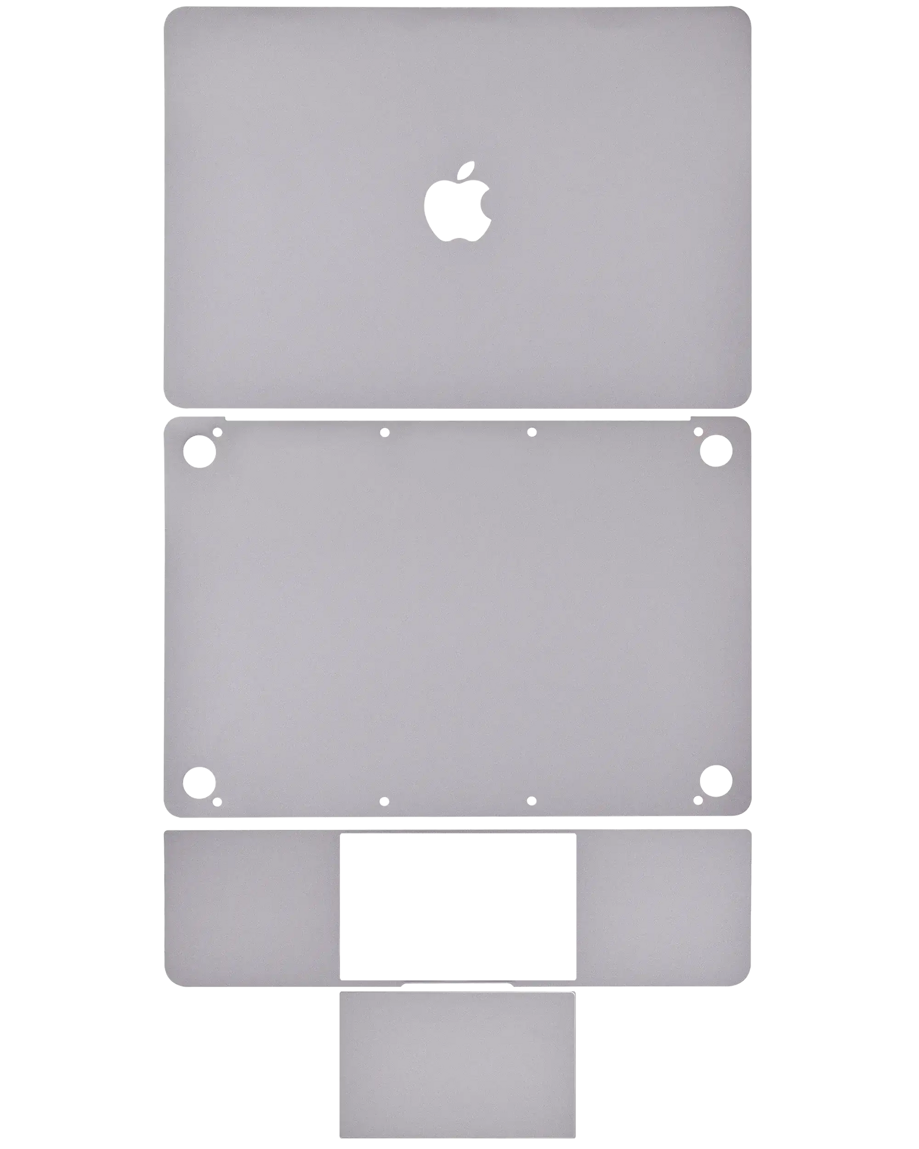 4in1 (Top, Bottom, Keyboard, Trackpad) Skin Compatible For MacBook Retina 12"(A1534 / Early 2015 / Early 2016 / Mid 2017) (Space Gray)