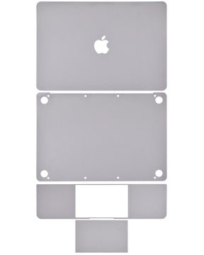 4in1 (Top, Bottom, Keyboard, Trackpad) Skin Compatible For MacBook Retina 12"(A1534 / Early 2015 / Early 2016 / Mid 2017) (Space Gray)