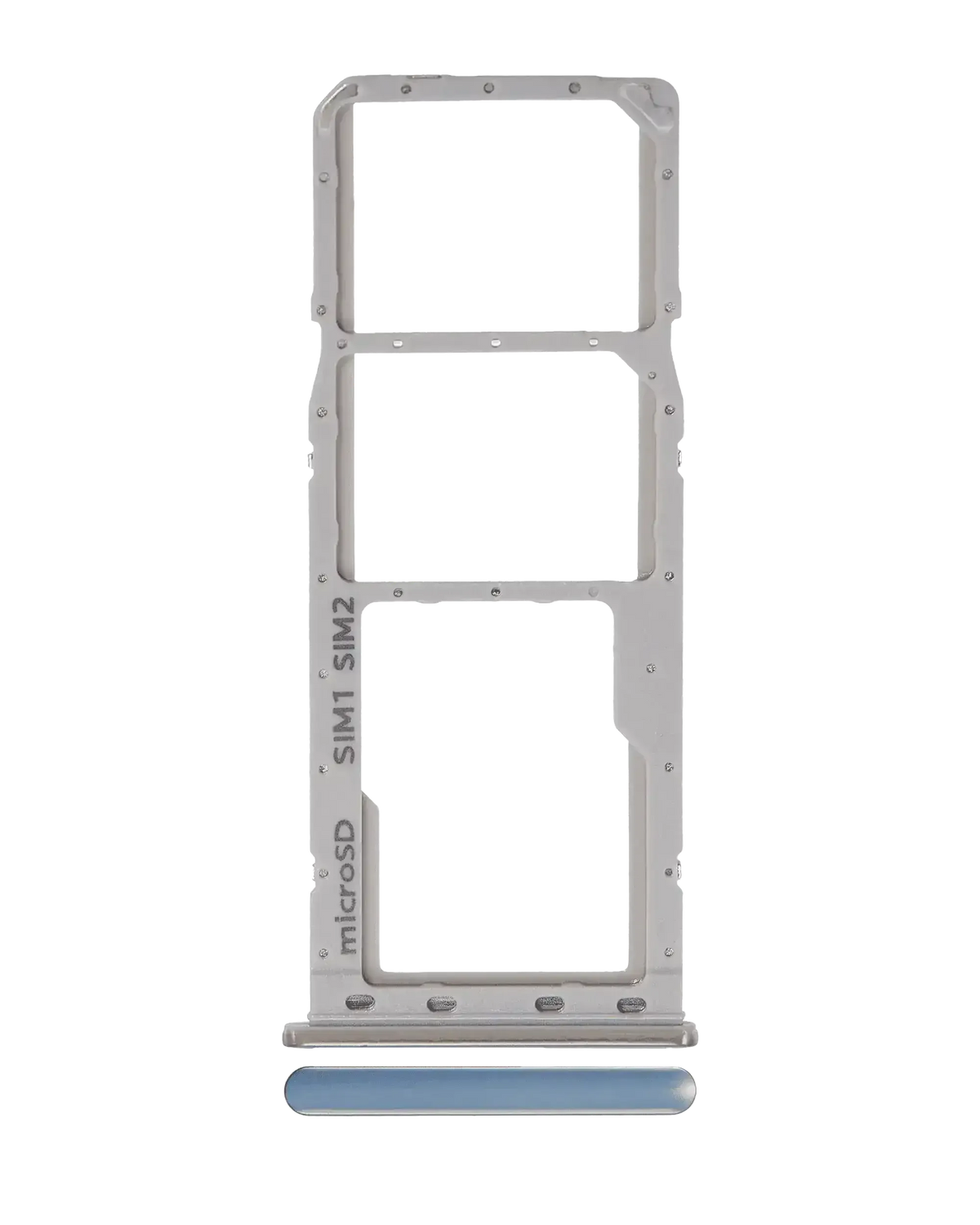 Dual Sim Card Tray Compatible For Samsung Galaxy A20 (A205 / 2019) / A30 (A305 / 2019) / A50 (A505 / 2019) (Silver)