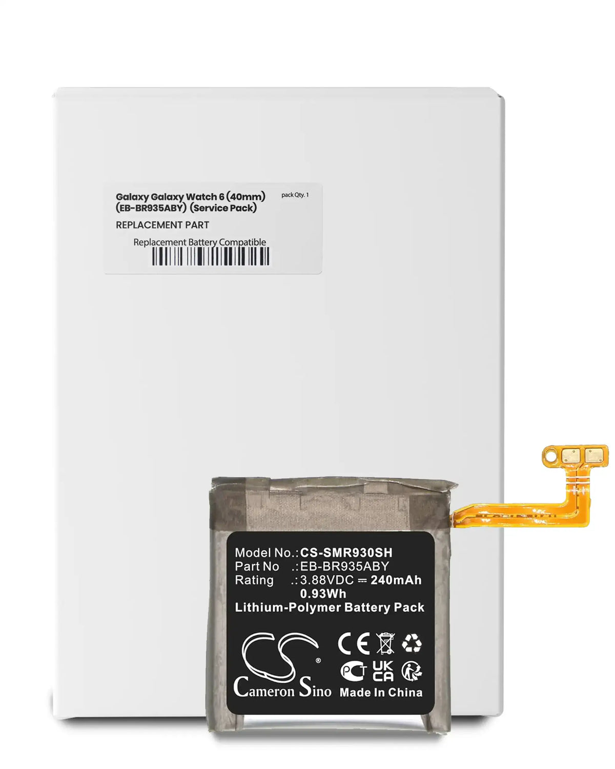 Replacement Battery Compatible For Samsung Galaxy Watch 6 (40mm) (EB-BR935ABY) (Service Pack)