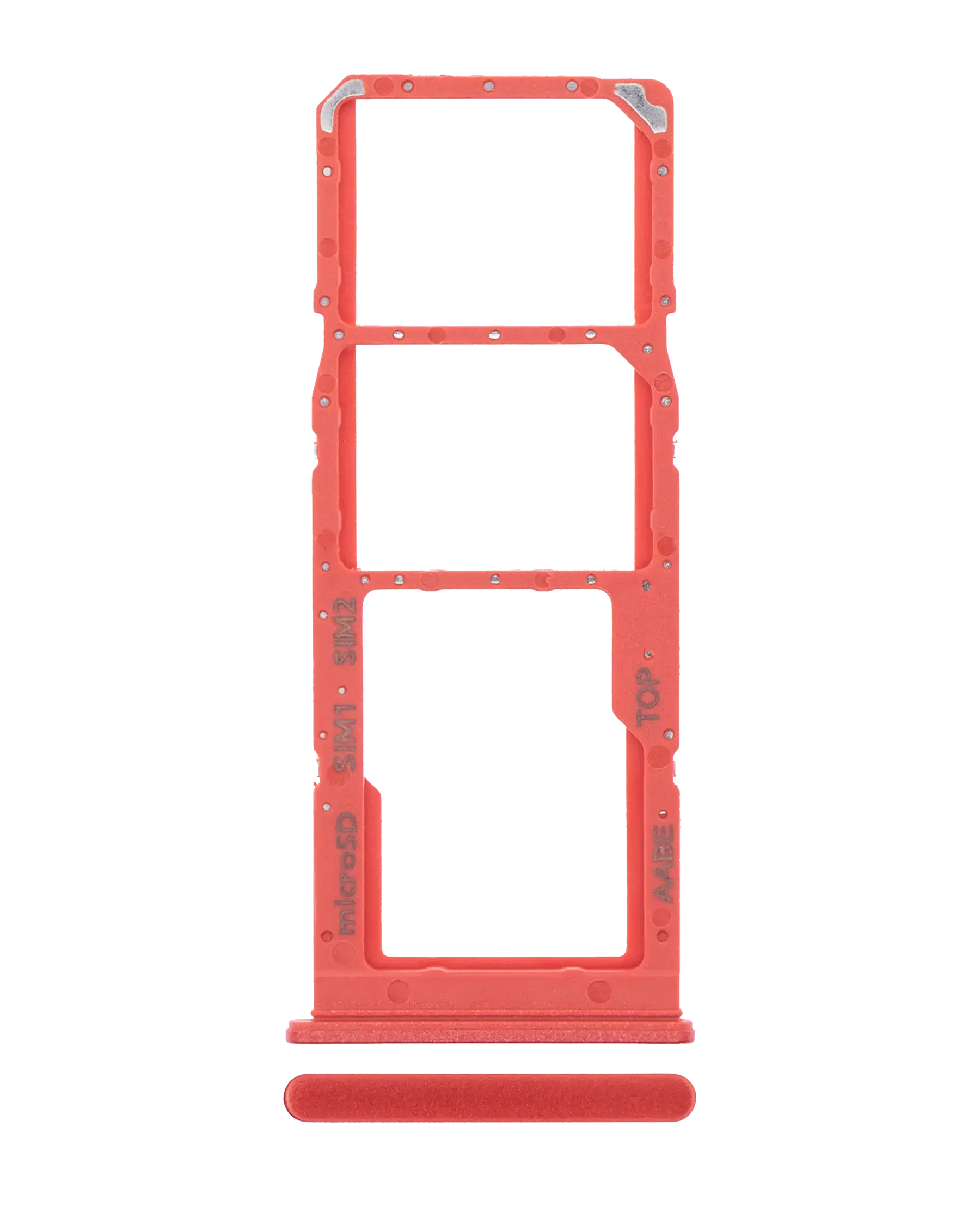 Dual Sim Card Tray Compatible For Samsung Galaxy A12 (A125 / 2020) (Red)