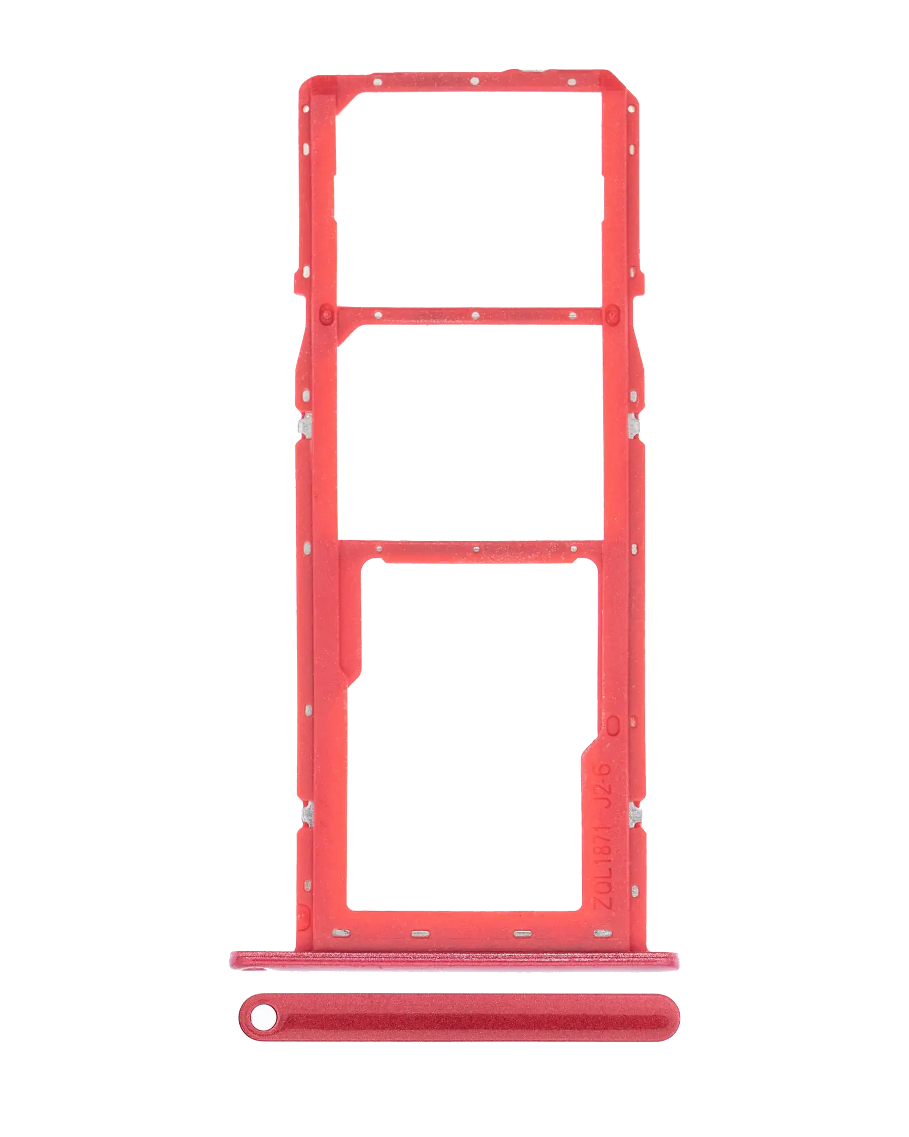 Dual Sim Card Tray Compatible For Samsung Galaxy A11 (A115 / 2020) (Red)