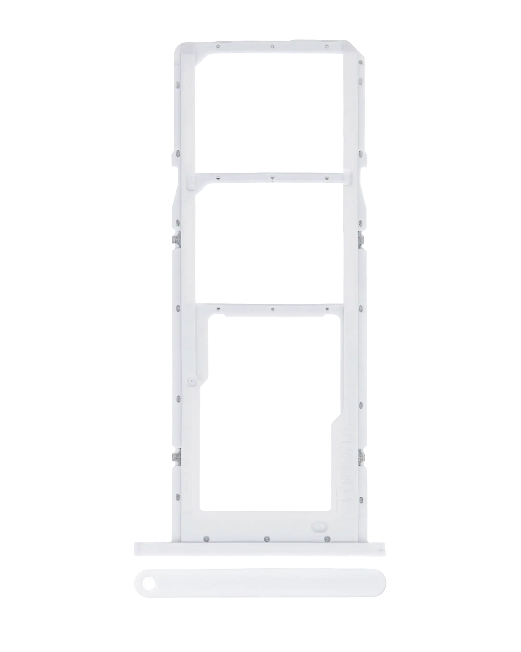 Dual Sim Card Tray Compatible For Samsung Galaxy A02S (A025 / 2020) / A03 (A035 / 2021) (White)