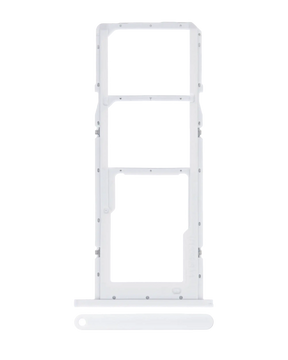 Dual Sim Card Tray Compatible For Samsung Galaxy A02S (A025 / 2020) / A03 (A035 / 2021) (White)