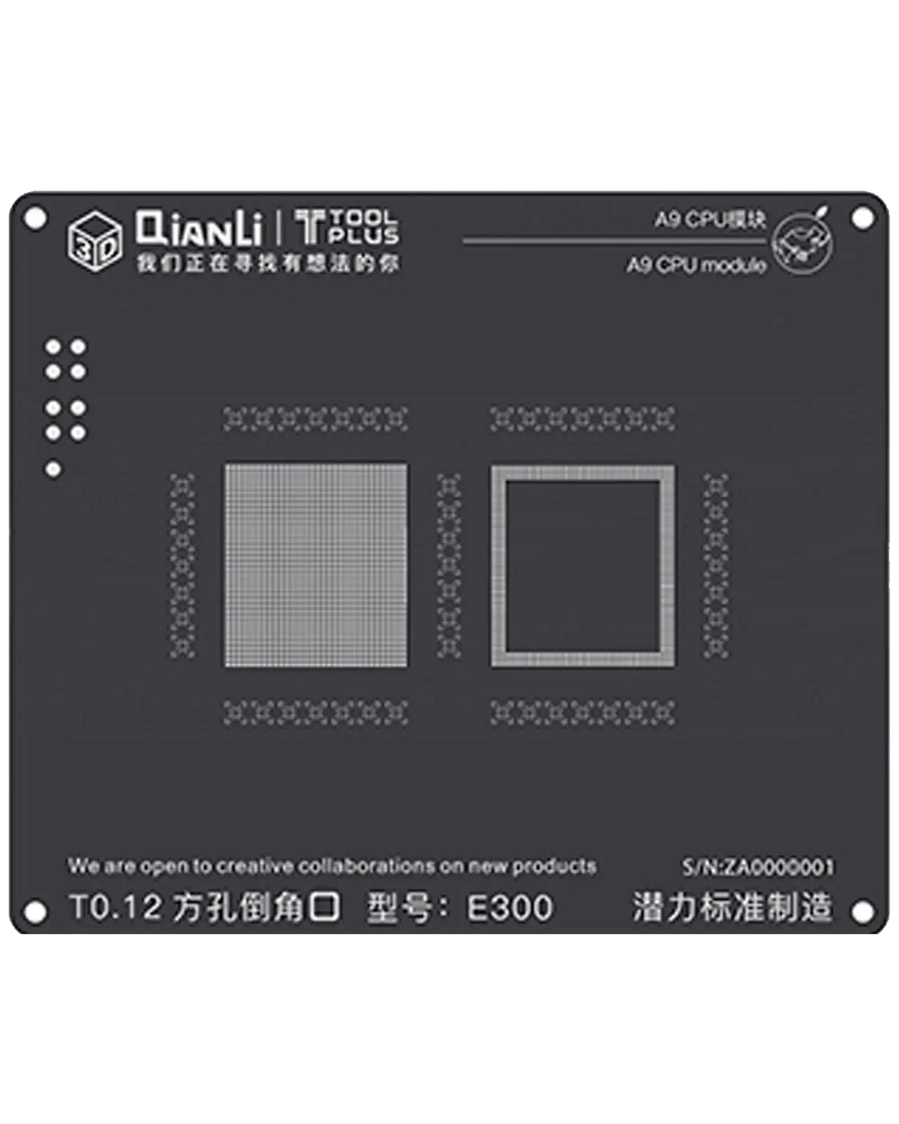 A9 6S E300 iBlack Stencil (3D) (Qianli)