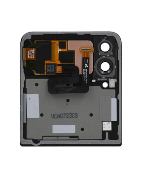 Outer OLED Assembly Compatible For Samsung Galaxy Z Flip 4 5G (US & International) (Used OEM Pull: Grade B/C) (Black)