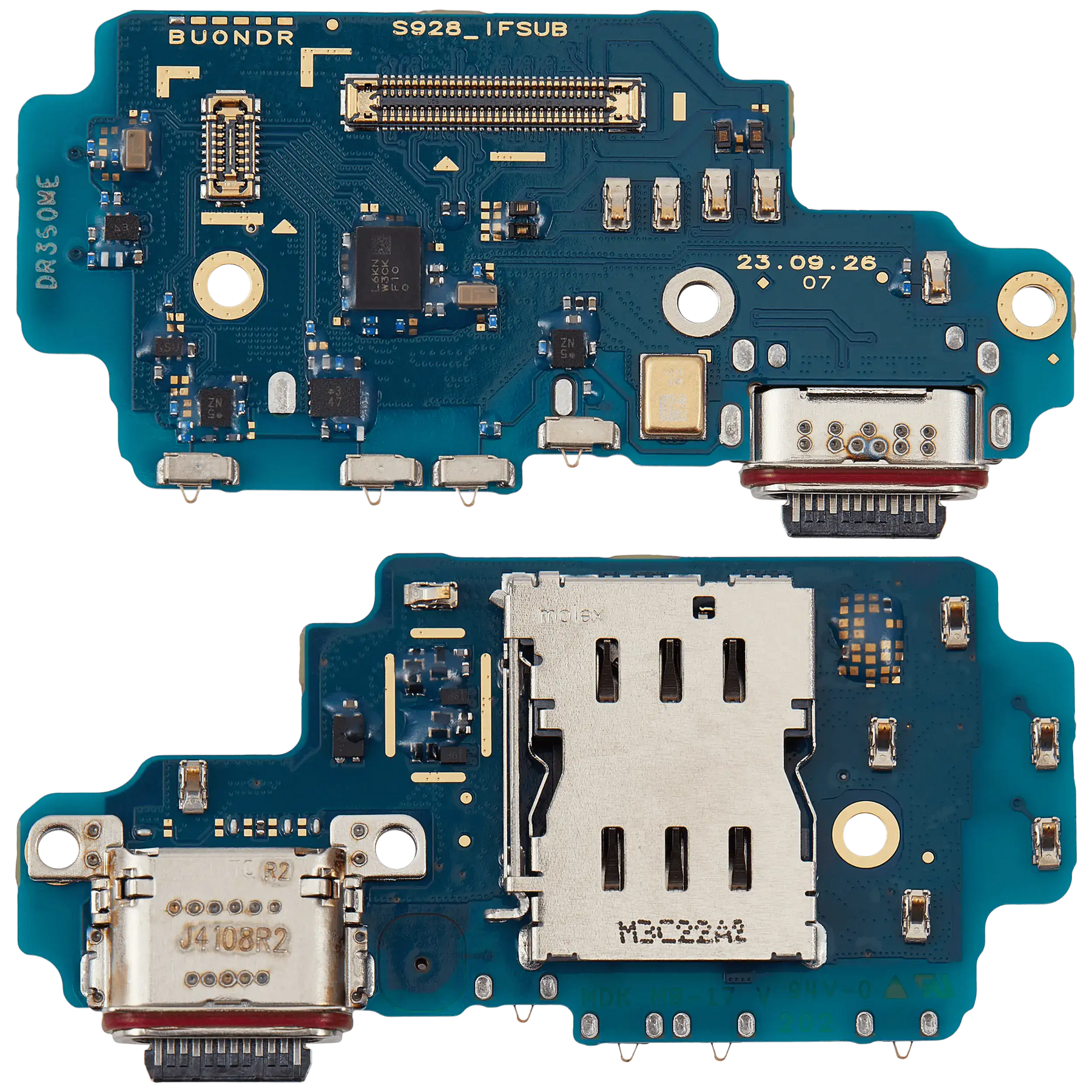 Charging Port Board With Sim Card Reader Compatible For Samsung Galaxy S24 Ultra 5G (S928B) (International Version) (Premium)