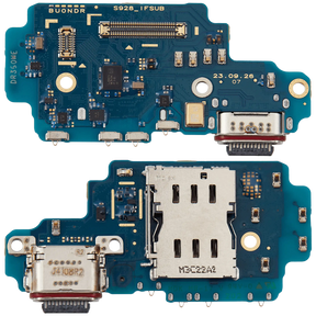 Charging Port Board With Sim Card Reader Compatible For Samsung Galaxy S24 Ultra 5G (S928B) (International Version) (Premium)
