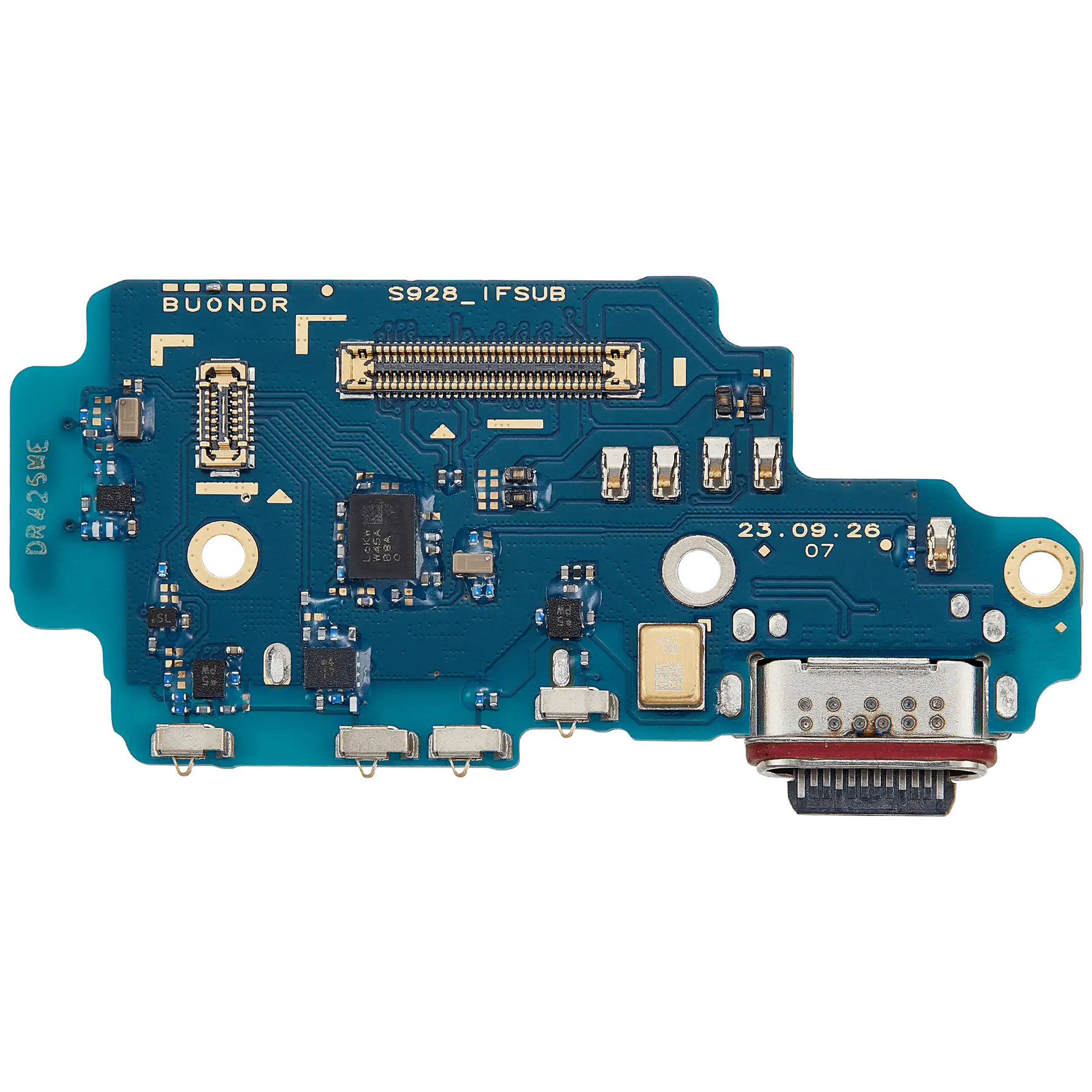 Charging Port Board With Sim Card Reader Compatible For Samsung Galaxy S24 Ultra 5G (S9280) (Dual Card Version) (Premium)