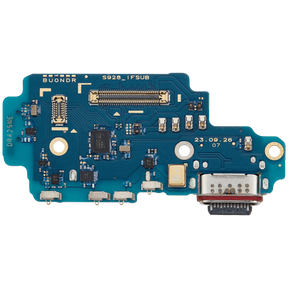 Charging Port Board With Sim Card Reader Compatible For Samsung Galaxy S24 Ultra 5G (S9280) (Dual Card Version) (Premium)