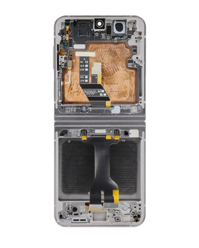 Inner OLED Assembly With Frame Compatible For Samsung Galaxy Z Flip 6 5G (US & International) (Refurbished) (Silver Shadow)