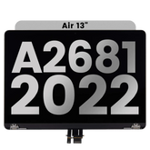 Complete LCD Display Assembly Compatible For MacBook Air 13" (A2681 / Mid 2022) (Used OEM Pull: Grade C) (Space Gray)