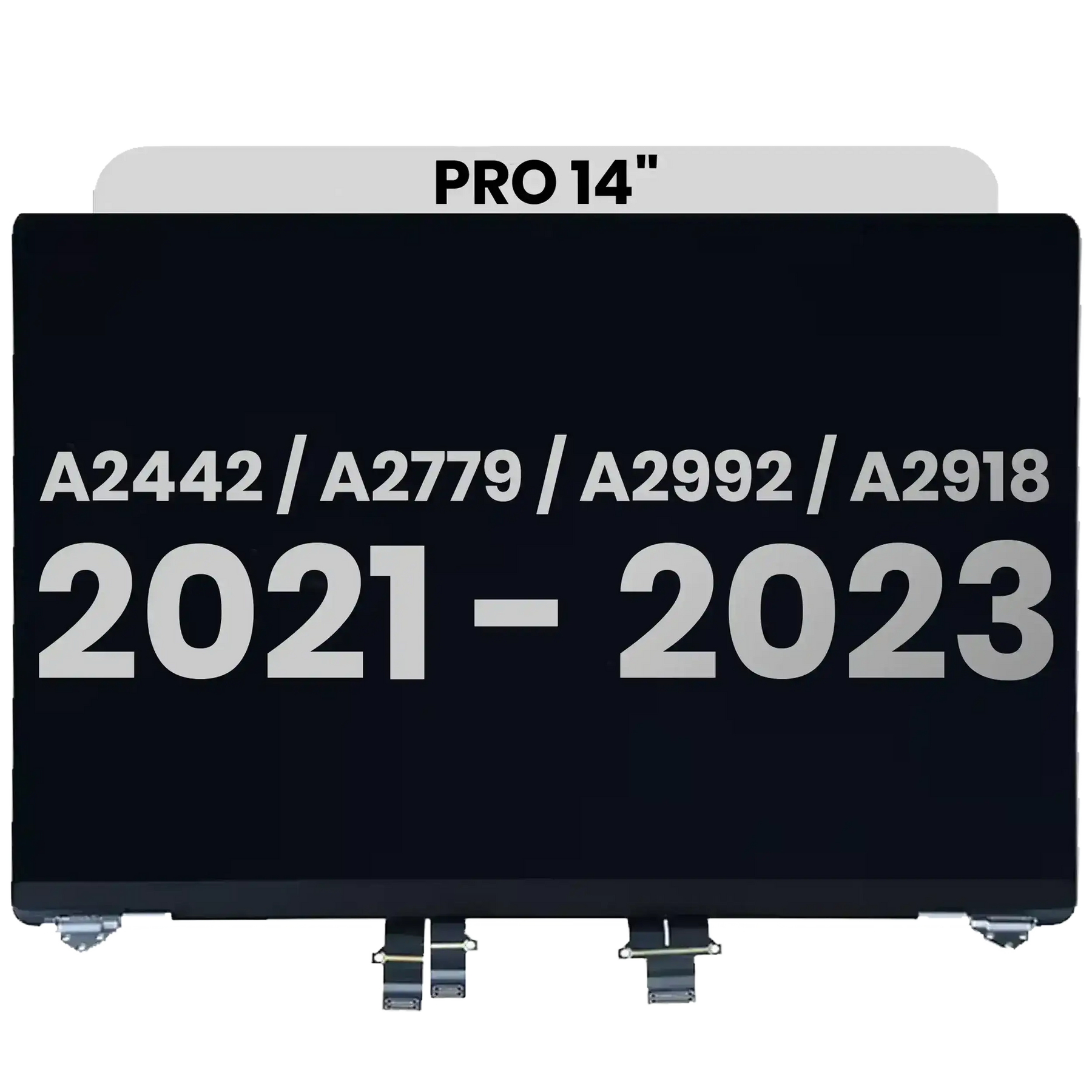 Complete LCD Display Assembly Compatible For MacBook Pro 14" (A2442 / Late 2021) / (A2779 / Late 2023 ) / (A2992 / Late 2023) / (A2918 / Late 2023) (Used OEM Pull: Grade A) (Silver)