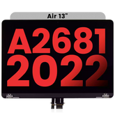 Complete LCD Display Assembly Compatible For MacBook Air 13" (A2681 / Mid 2022) (Aftermarket Plus) (Space Gray)