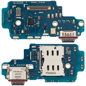 Charging Port Board With Sim Card Reader Compatible For Samsung Galaxy S24 Ultra 5G (S928U) (US Version) (Premium)