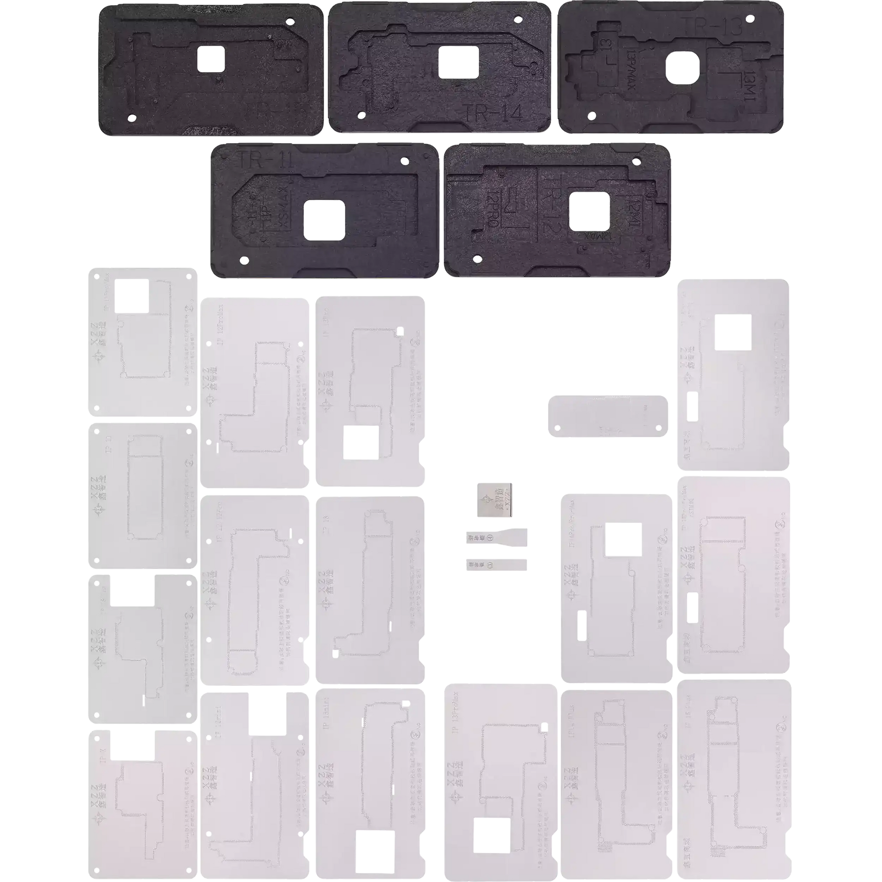 TR Middle Layer Frame Reballing Platform For iPhone X-15 Pro Max (24 in 1) (XinZhiZao)