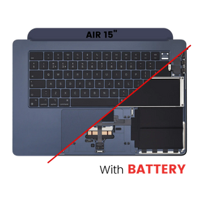 Top Case Assembly With Battery And Keyboard Compatible For MacBook Air 15" (A2941 / Mid 2023) (UK Keyboard) (Midnight)