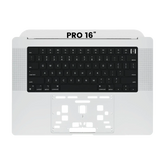 Top Case With Keyboard Compatible For MacBook Pro 16" (A2485 / Late 2021) / (A2780 / Late 2023) (US Keyboard) (Silver)