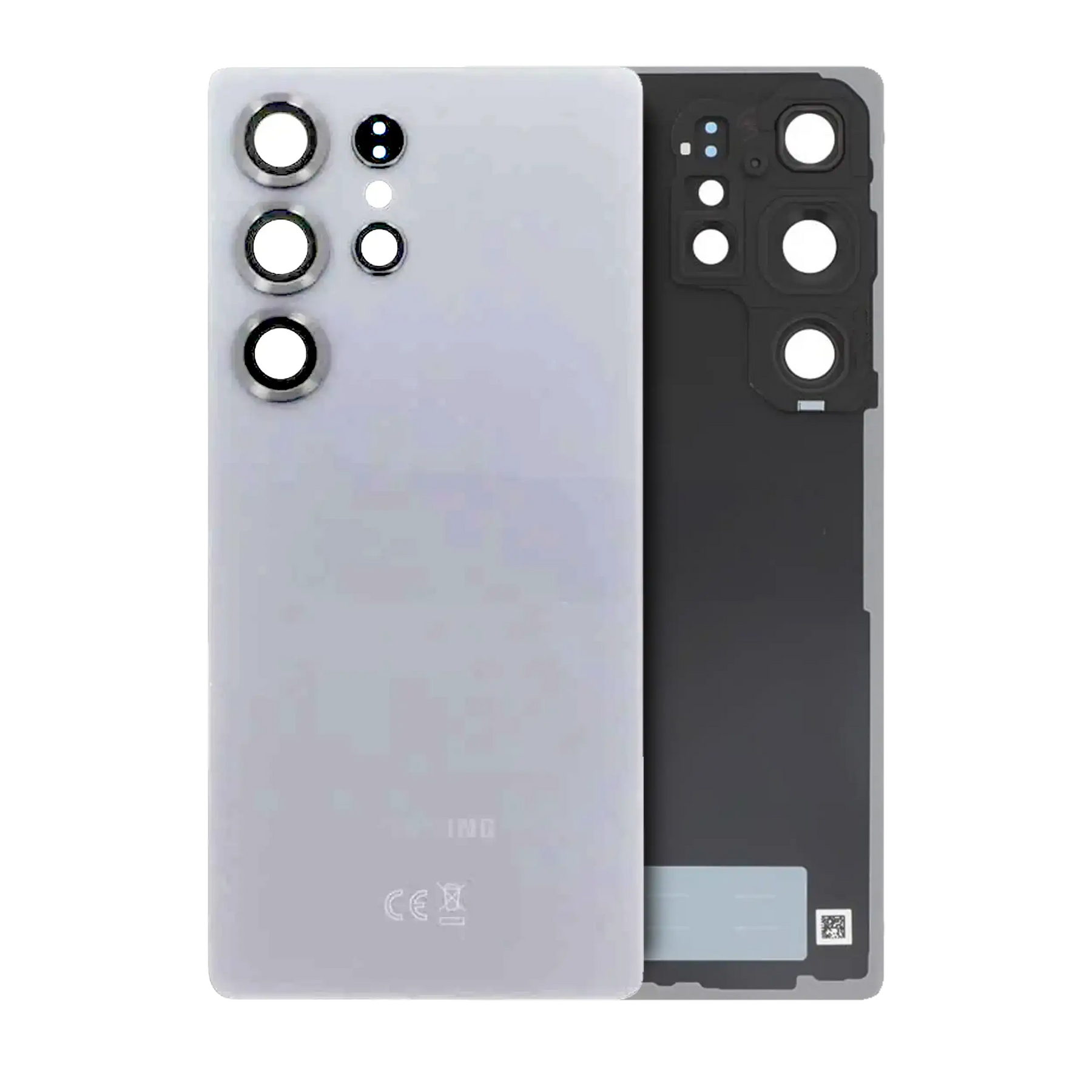 Replacement Back Cover Glass With Camera Lens Compatible For Samsung Galaxy S25 Ultra 5G (Service Pack) (Titanium White Silver)