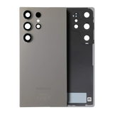 Back Cover Glass With Camera Lens Compatible For Samsung Galaxy S25 Ultra 5G Replacement (Service Pack) (Titanium Gray)