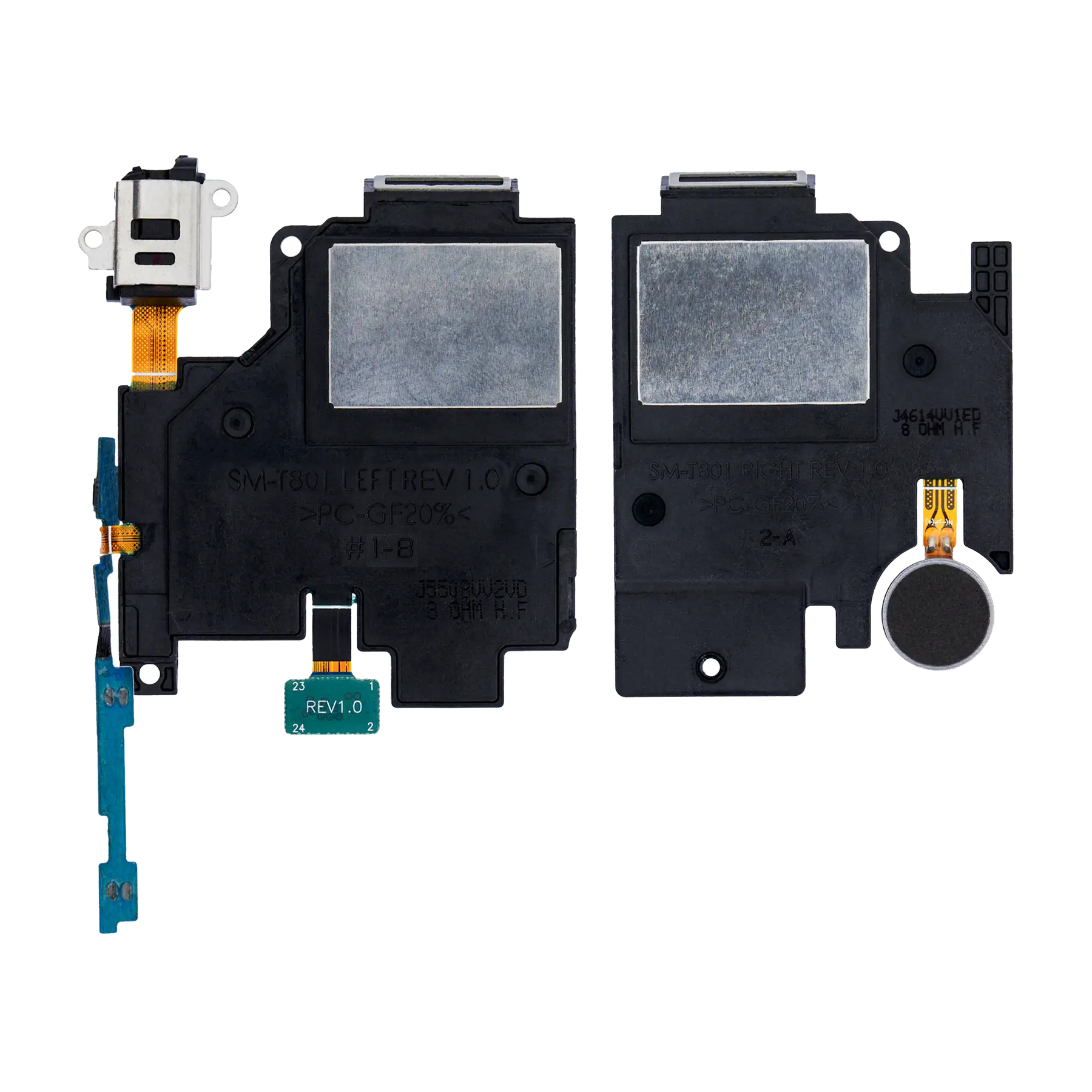 Loudspeaker With Headphone Jack And Power And Volume Flex Compatible For Samsung Galaxy Tab S 10.5" (T800 / T805) (2014) rev0.6 (2 Piece Set)
