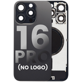 Back Glass With Steel Plate With MagSafe Magnet Pre-Installed Compatible For iPhone 16 Pro (No Logo) (Black Titanium)