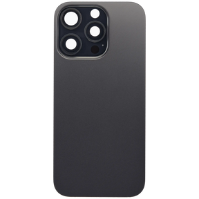 Back Glass With Steel Plate With MagSafe Magnet Pre-Installed Compatible For iPhone 16 Pro (No Logo) (Black Titanium)