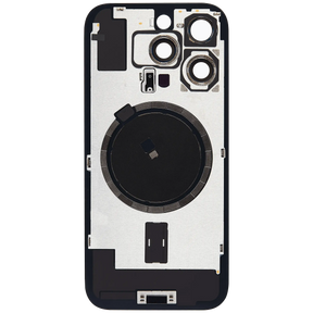 Back Glass With Steel Plate With MagSafe Magnet Pre-Installed Compatible For iPhone 16 Pro (No Logo) (Black Titanium)