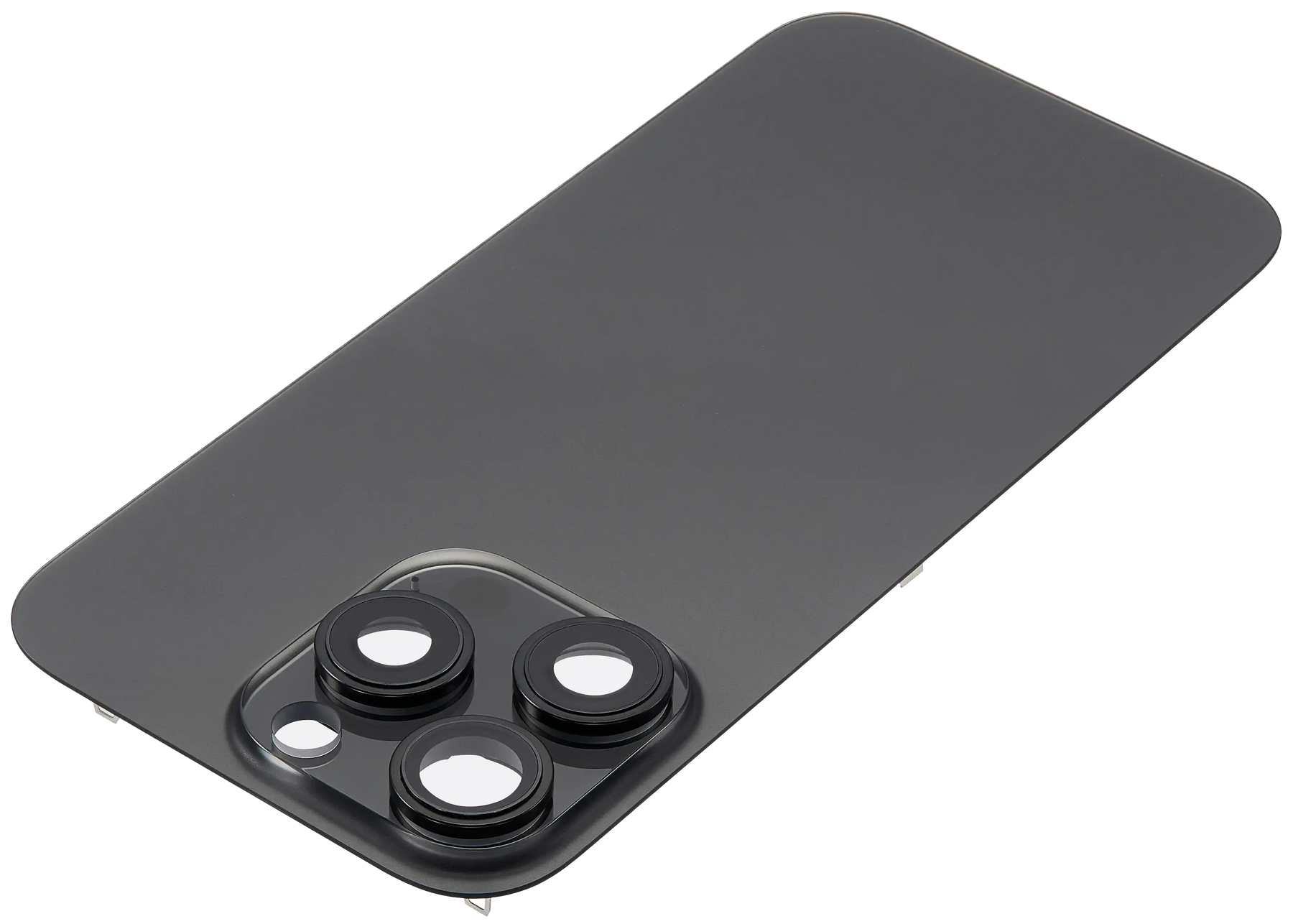 Back Glass With Steel Plate With MagSafe Magnet Pre-Installed Compatible For iPhone 16 Pro (No Logo) (Black Titanium)