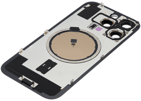 Back Glass With Steel Plate With MagSafe Magnet Pre-Installed Compatible For iPhone 16 Pro (No Logo) (Black Titanium)