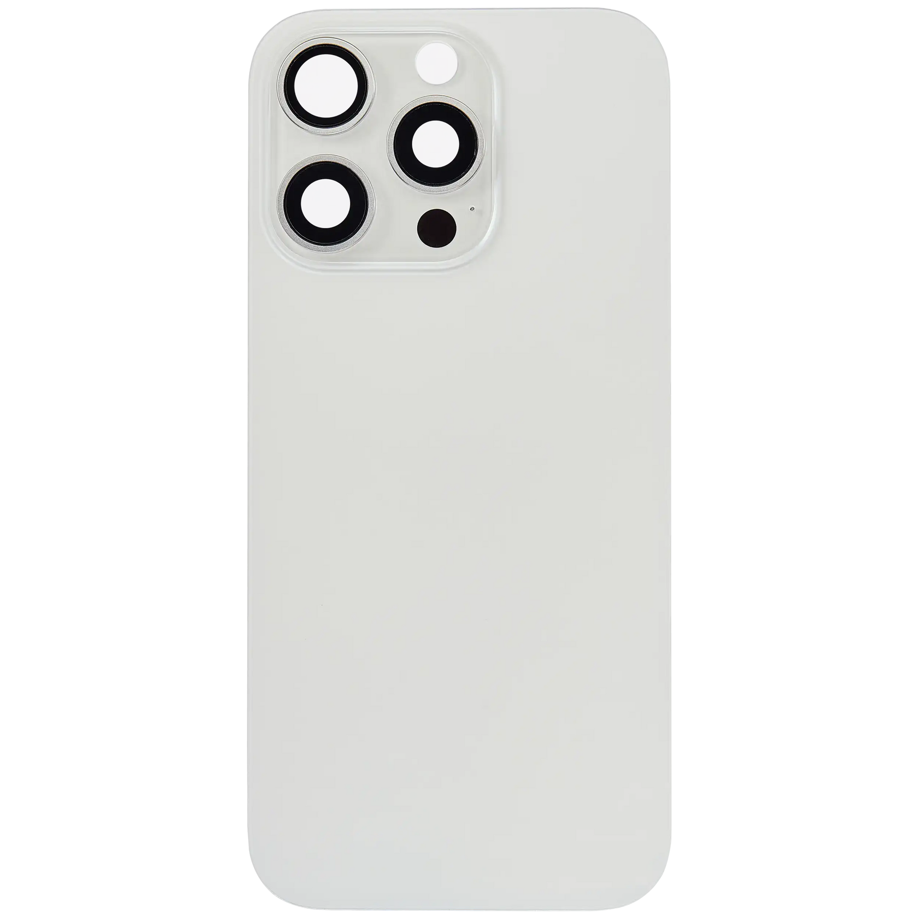 Back Glass With Steel Plate With MagSafe Magnet Pre-Installed Compatible For iPhone 16 Pro (No Logo) (White Titanium)