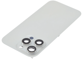 Back Glass With Steel Plate With MagSafe Magnet Pre-Installed Compatible For iPhone 16 Pro (No Logo) (White Titanium)