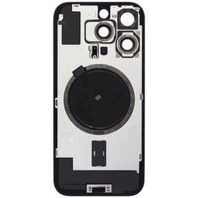Back Glass With Steel Plate With MagSafe Magnet Pre-Installed Compatible For iPhone 16 Pro (No Logo) (Natural Titanium)