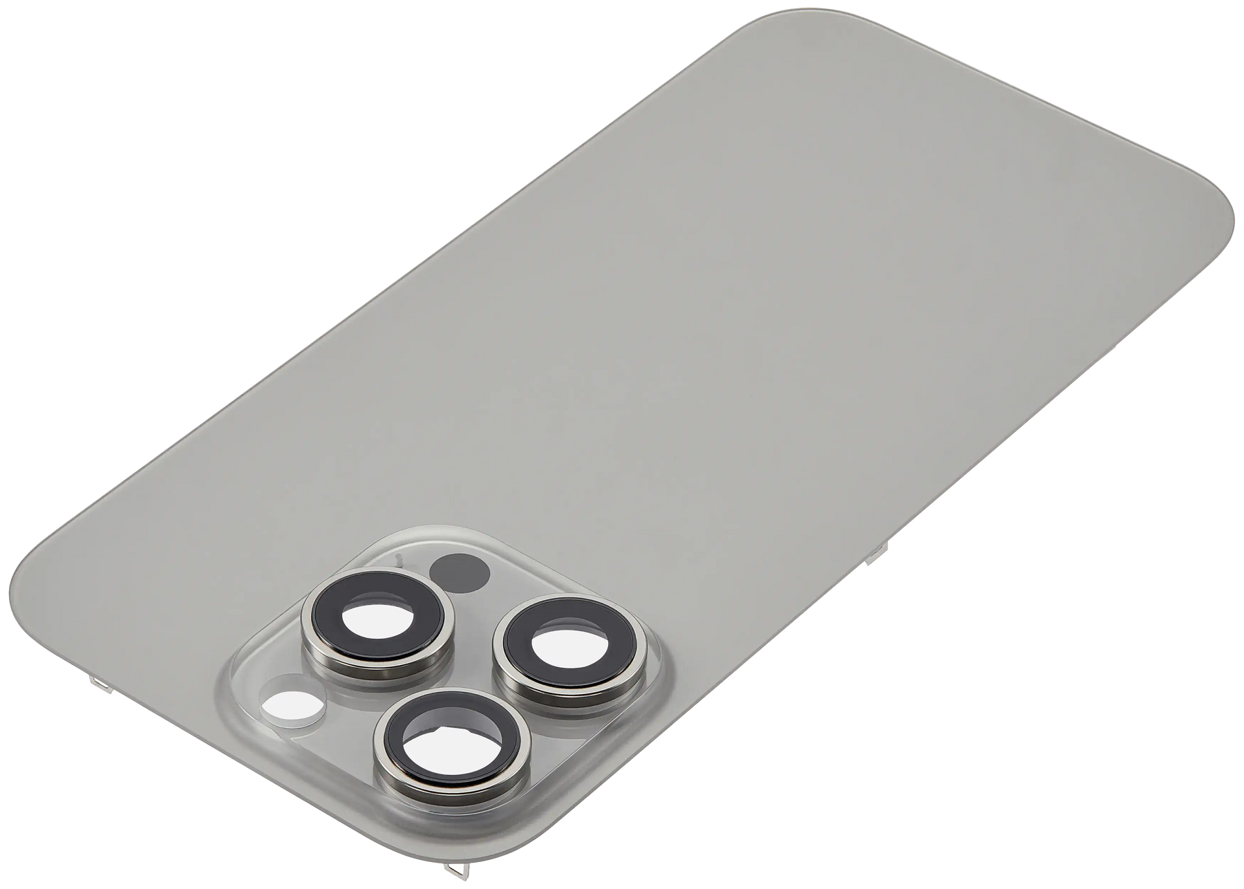 Back Glass With Steel Plate With MagSafe Magnet Pre-Installed Compatible For iPhone 16 Pro (No Logo) (Natural Titanium)