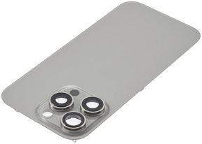 Back Glass With Steel Plate With MagSafe Magnet Pre-Installed Compatible For iPhone 16 Pro (No Logo) (Natural Titanium)