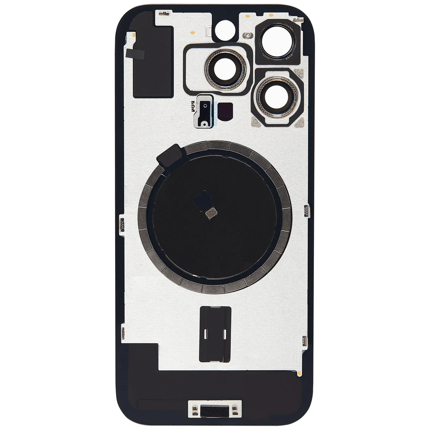Back Glass With Steel Plate With MagSafe Magnet Pre-Installed Compatible For iPhone 16 Pro (No Logo) (Desert Titanium)
