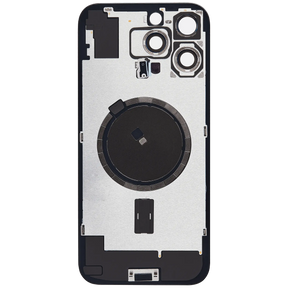 Back Glass With Steel Plate With MagSafe Magnet Pre-Installed Compatible For iPhone 16 Pro Max (No Logo) (Black Titanium)