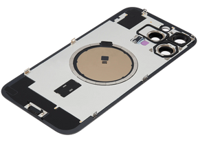 Back Glass With Steel Plate With MagSafe Magnet Pre-Installed Compatible For iPhone 16 Pro Max (No Logo) (Black Titanium)