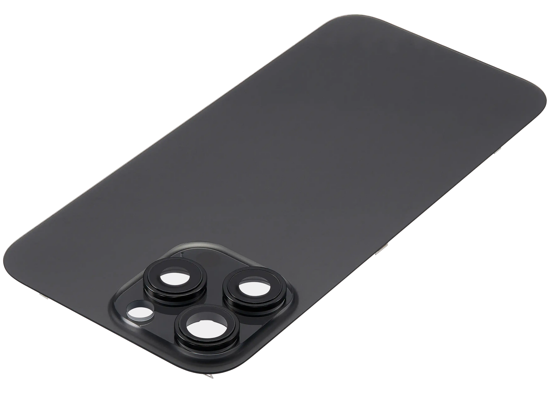 Back Glass With Steel Plate With MagSafe Magnet Pre-Installed Compatible For iPhone 16 Pro Max (No Logo) (Black Titanium)