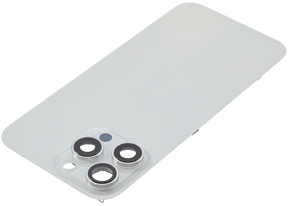 Back Glass With Steel Plate With MagSafe Magnet Pre-Installed Compatible For iPhone 16 Pro Max (No Logo) (White Titanium)