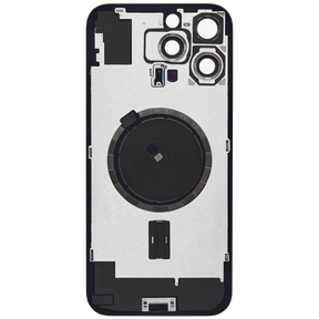 Back Glass With Steel Plate With MagSafe Magnet Pre-Installed Compatible For iPhone 16 Pro Max (No Logo) (White Titanium)