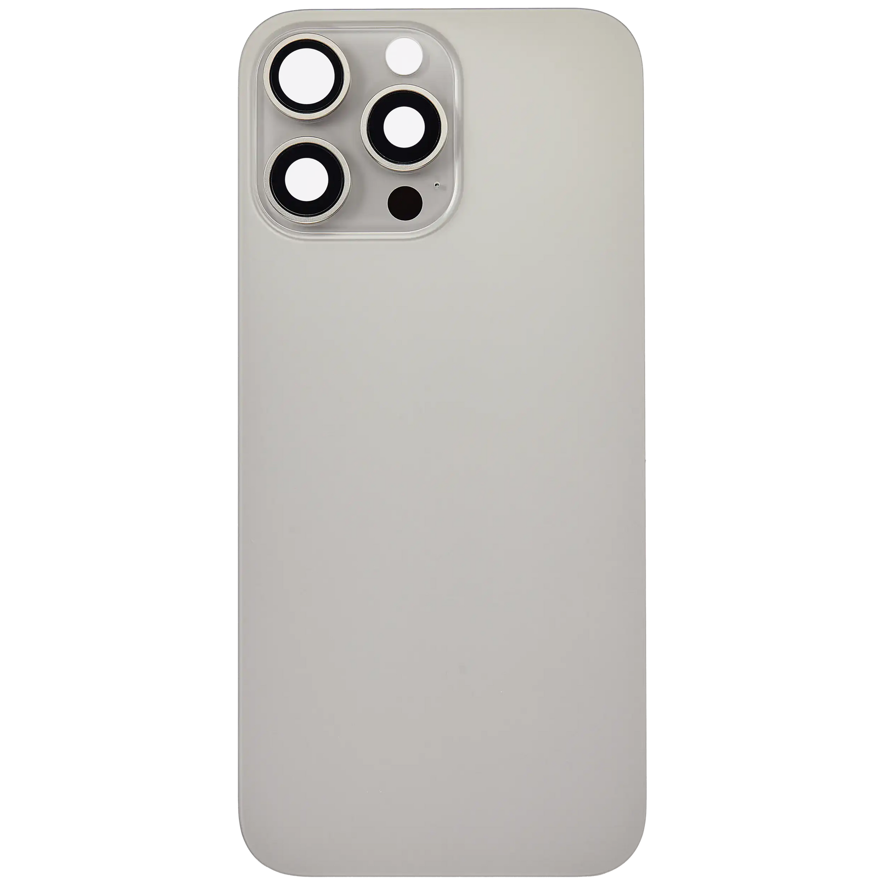 Back Glass With Steel Plate With MagSafe Magnet Pre-Installed Compatible For iPhone 16 Pro Max (No Logo) (Natural Titanium)