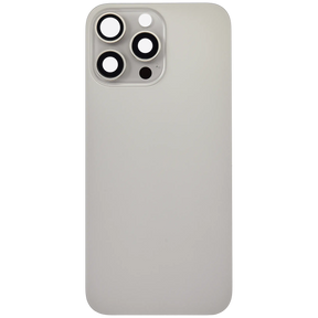 Back Glass With Steel Plate With MagSafe Magnet Pre-Installed Compatible For iPhone 16 Pro Max (No Logo) (Natural Titanium)