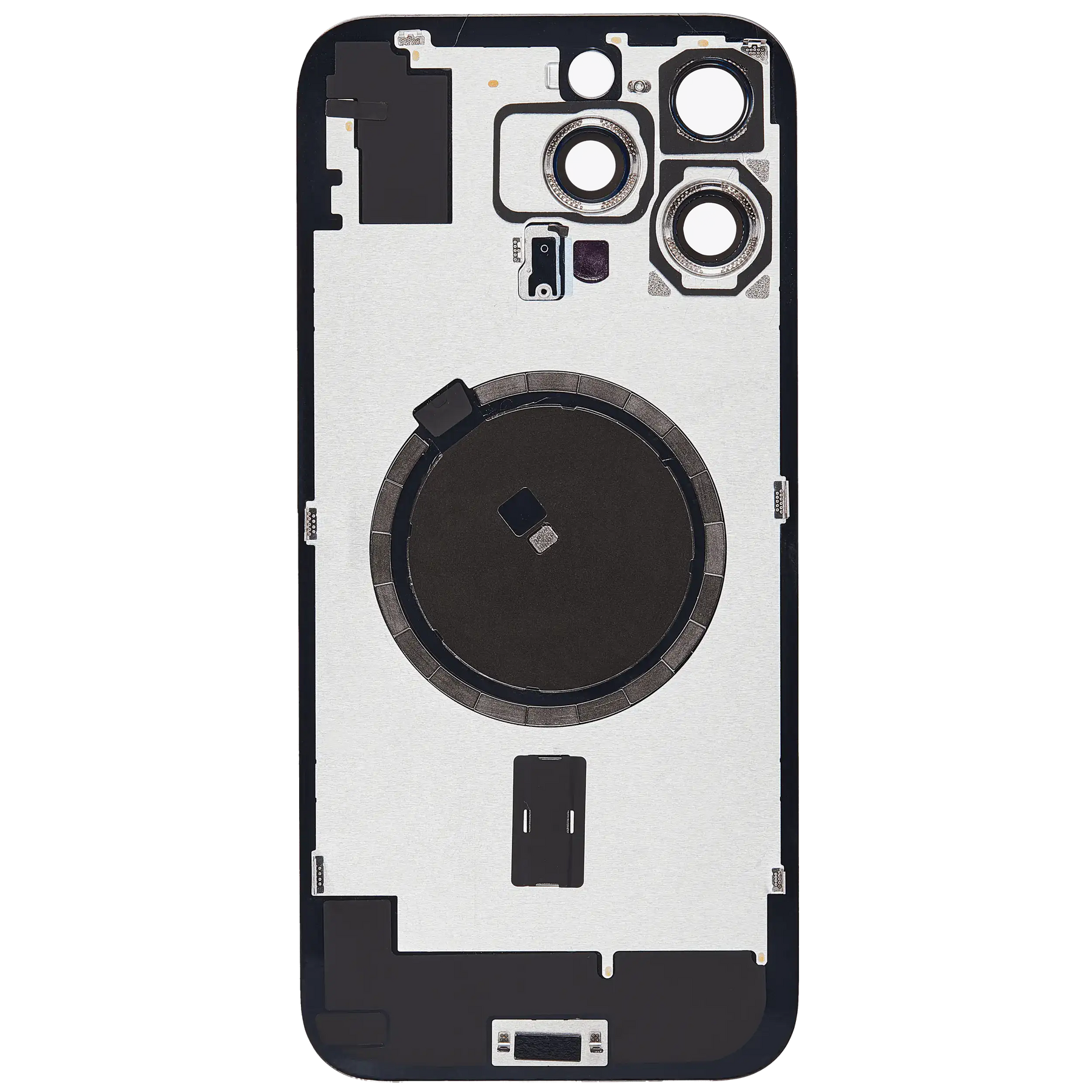 Back Glass With Steel Plate With MagSafe Magnet Pre-Installed Compatible For iPhone 16 Pro Max (No Logo) (Natural Titanium)