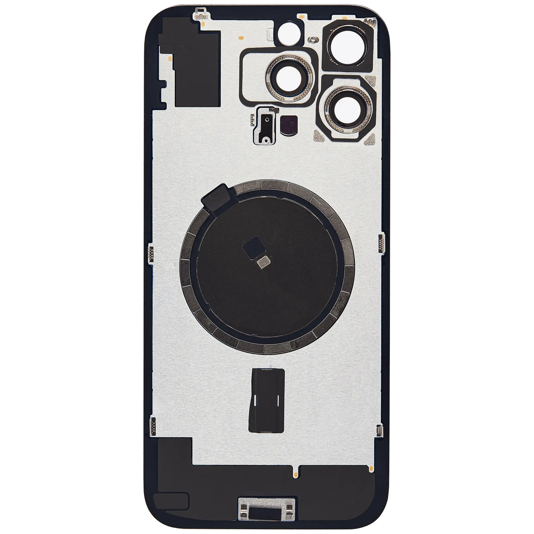 Back Glass With Steel Plate With MagSafe Magnet Pre-Installed Compatible For iPhone 16 Pro Max (No Logo) (Desert Titanium)