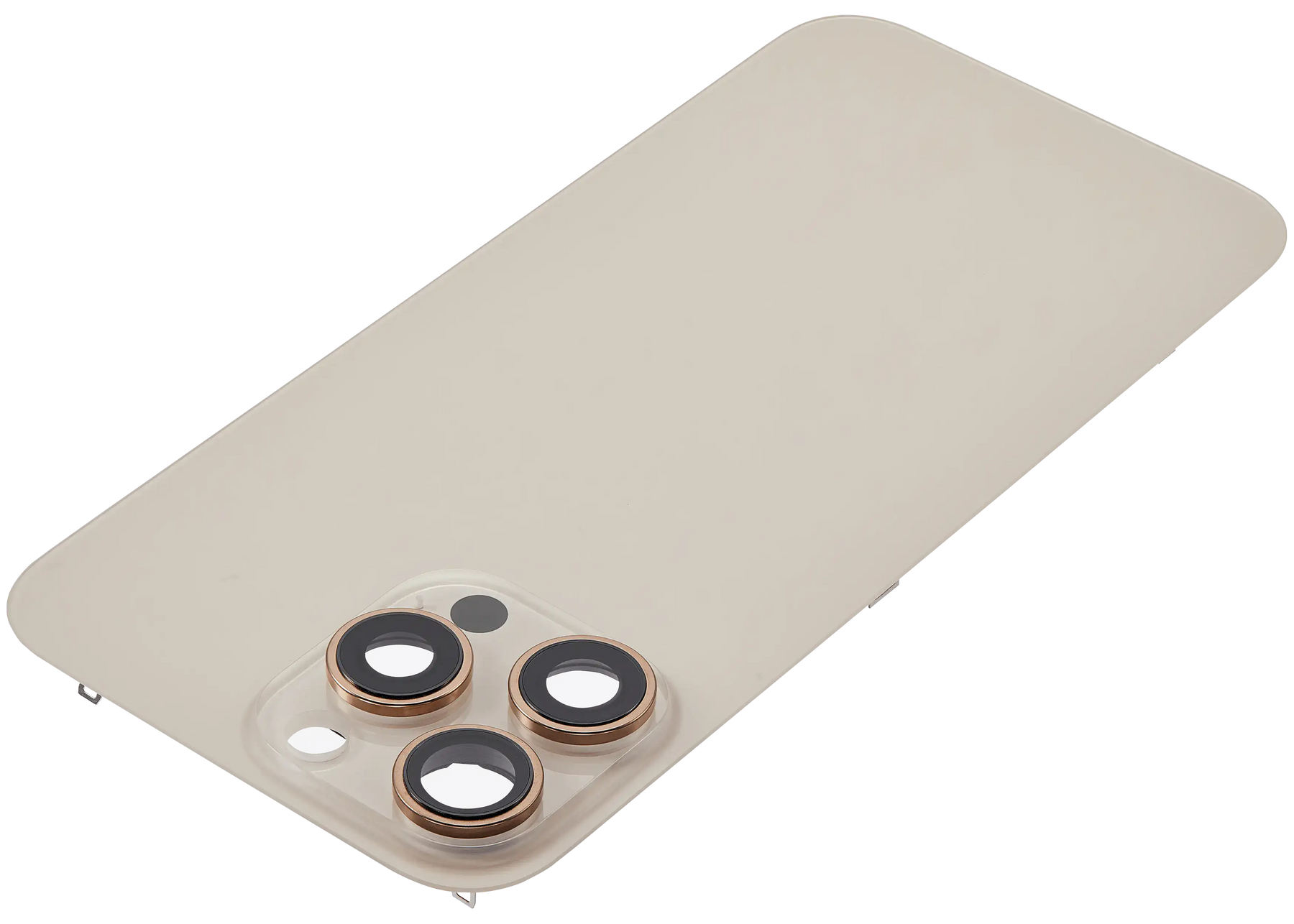 Back Glass With Steel Plate With MagSafe Magnet Pre-Installed Compatible For iPhone 16 Pro Max (No Logo) (Desert Titanium)