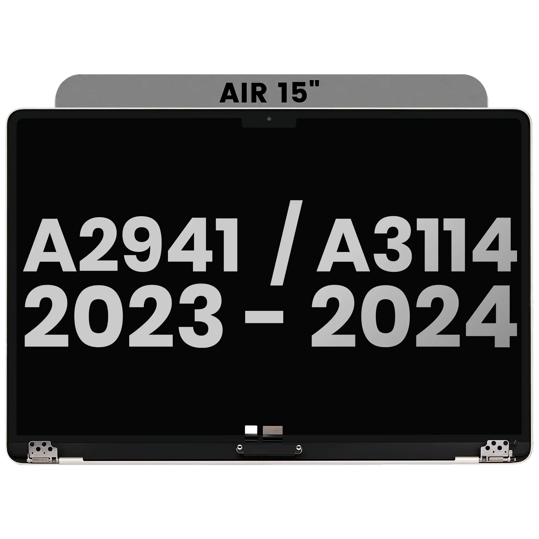 Complete LCD Display Assembly Compatible For MacBook Air 15" (A2941 / Mid 2023) / Air 15" (A3114 / Mid 2024) (Used OEM Pull: Grade B) (Space Gray)