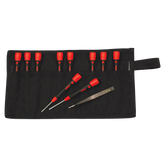11 Piece PicoFinish Precision Screwdriver and Tweezers Smartphone Technician Set (26198) (Wiha)